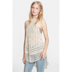 Free People Tan Lace Tunic (small)